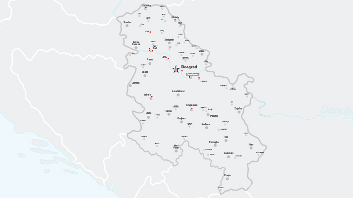 Petrol locations in Serbia