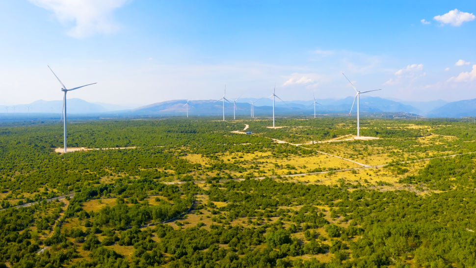 Geographical location of wind farms