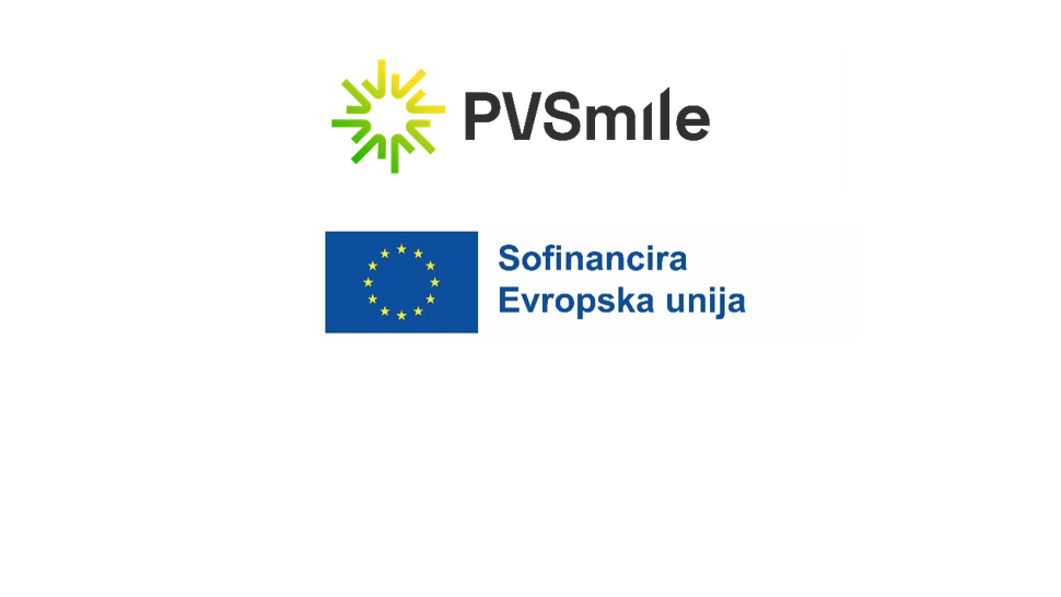 Na sliki je prikazan logotip PVSmile ter znak Evropske unije z napisom ‘Sofinancira Evropska unija’.